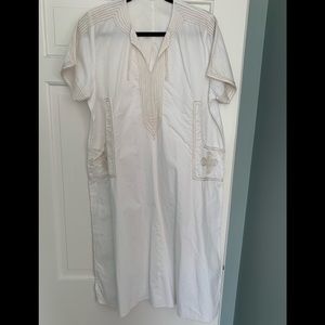 Vintage Bird and Knoll white tunic dress fit 10-12